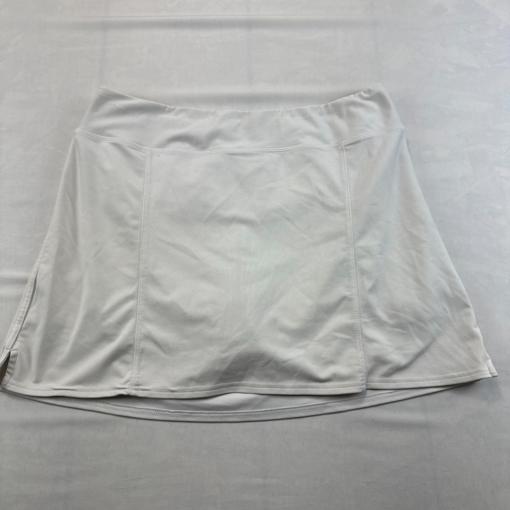 Adidas ClimaCool Golf Skort Womens Large White Performance Elastic Waist Pull On